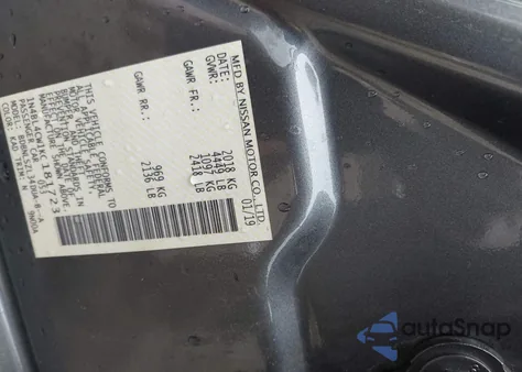 2019 Nissan Altima 2.5 Sr из США, поврежденный, VIN 1N4BL4CW1KC181723